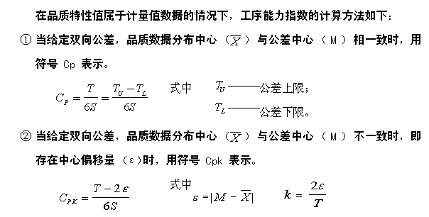 工序能力cp的計(jì)算方法